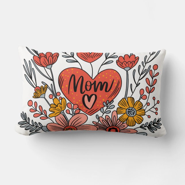 Super Mum Floral Pillow (Front)