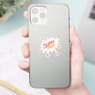 Super Mum Flower Hand Lettering Action Bubble
