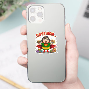Super Mum Foodie Funny Cartoon 