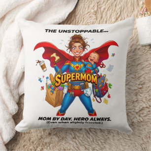 Super Mum Funny Mother's Day Cushion