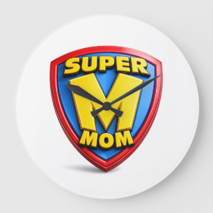 Super Mum Gifts for Super Moms Large Clock