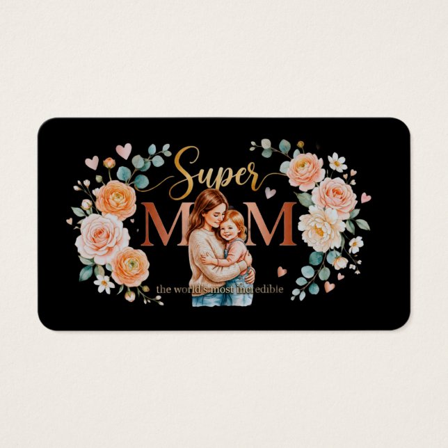 Super Mum Greeting Card 💖Profile Card (Front)
