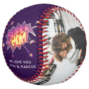Super Mum Hand Lettering Mother Keepsake Photo Softball