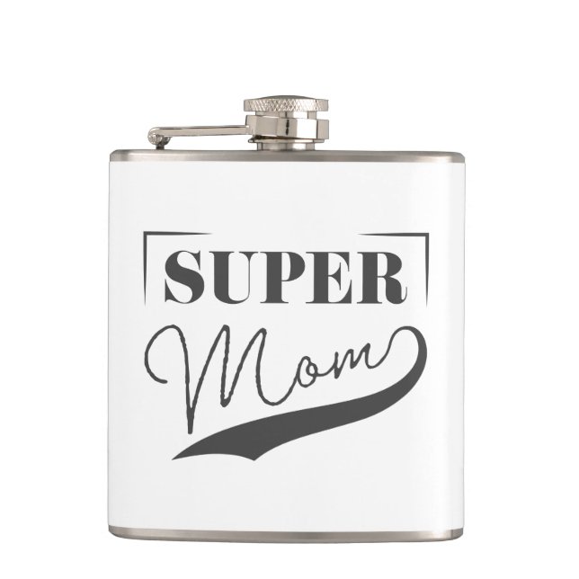 Super Mum Hip Flask (Front)
