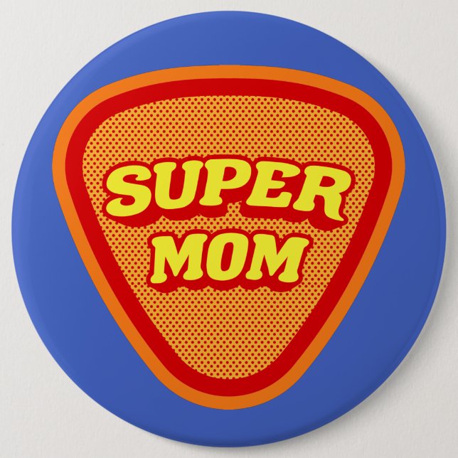 Super Mum Mother's Day 6 Cm Round Badge (Front)