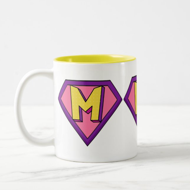 Super Mum Mother's Day Two-Tone Coffee Mug (Left)