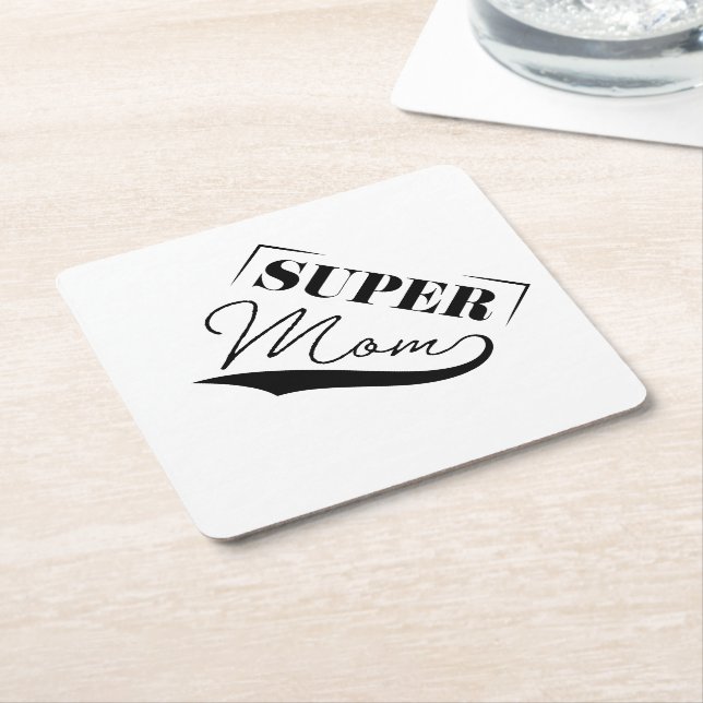 Super Mum Paper Coaster (Angled)