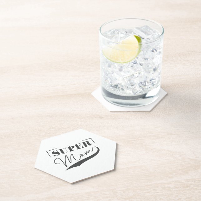 Super Mum Paper Coaster (Insitu)