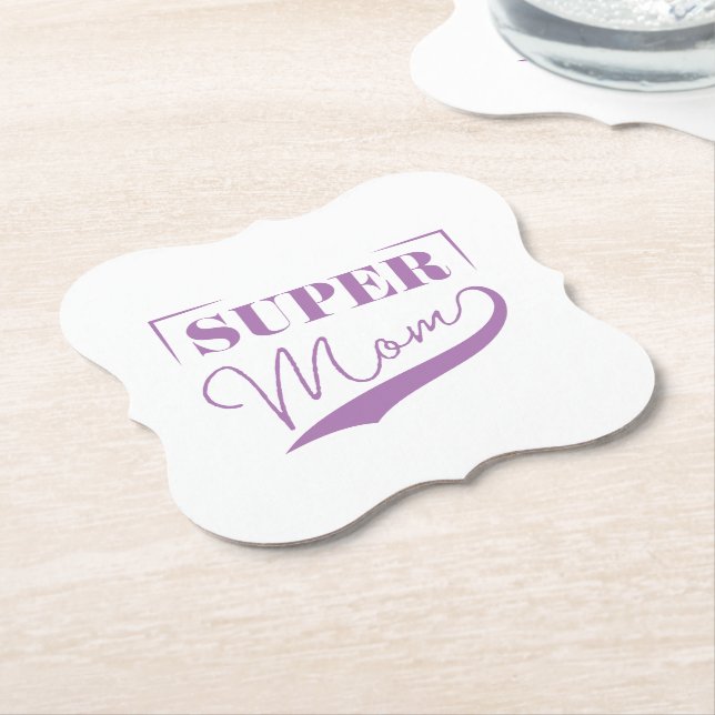 Super Mum Paper Coaster (Angled)