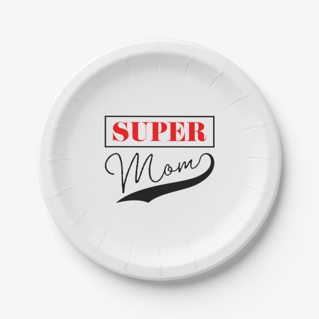 Super Mum Paper Plate (Front)