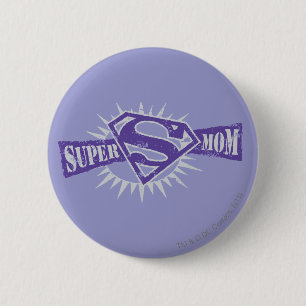 Super Mum Purple Starburst 6 Cm Round Badge