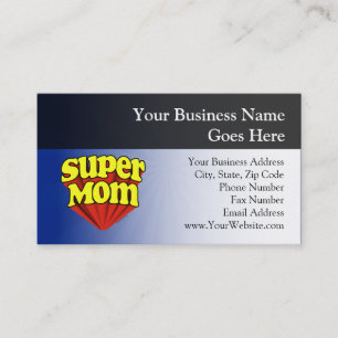 Super Mum Red/Yellow/Blue Superhero Mother's Day Calling Card