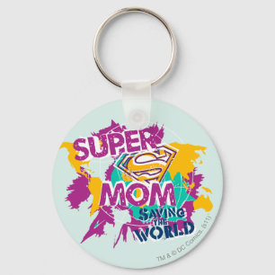 Super Mum Saving the World Key Ring