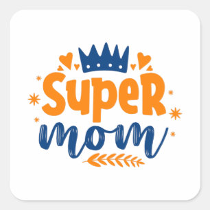 Super Mum Square Sticker