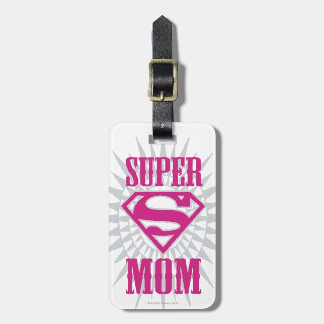 Super Mum Starburst Luggage Tag (Front Vertical)