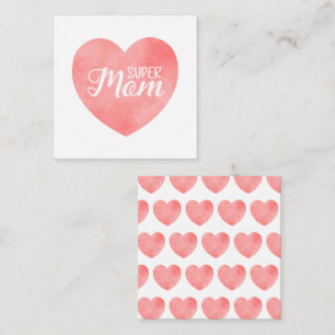 Super Mum text in pink heart, mother's day design Card