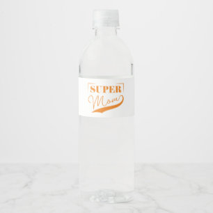 Super Mum Water Bottle Label