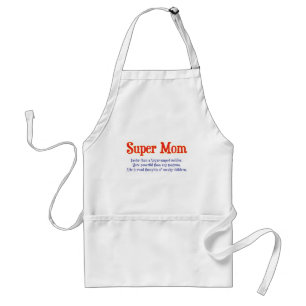 Super Mum with super powers t-shirts and gifts. Standard Apron
