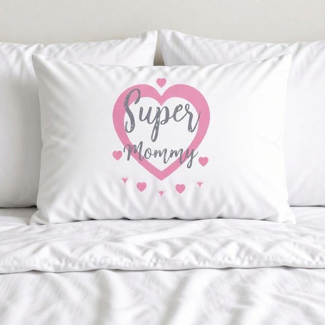 Super Mummy Personalised Best Mum Gift pillow case (Creator Uploaded)