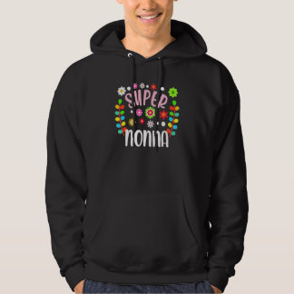 Super Nonna Italian Grandma Colourful Floral Hoodie
