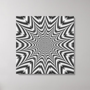 Super Nova in Black and White Canvas Print