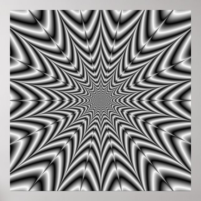 Super Nova in Black and White Poster (Front)