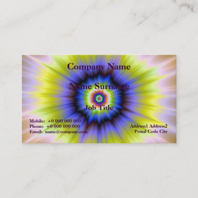 Super Nova in Blue and Yellow Card (Front)