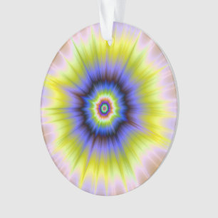 Super Nova in Blue and Yellow Ornaments