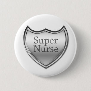 Super Nurse Emblem 6 Cm Round Badge