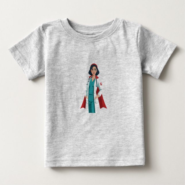 Super Nurse - Heroin in White Blouse Baby T-Shirt (Front)