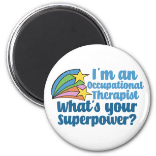 Super Occupational Therapist Cute OT Superhero Magnet