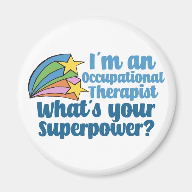 Super Occupational Therapist Cute OT Superhero Magnet (Front)