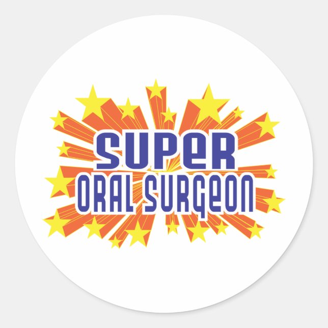Super Oral Surgeon Classic Round Sticker (Front)