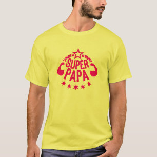 super_papa_arm_muscle_stars1 T-Shirt