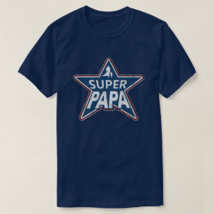 Super Papa Red White and Blue T-Shirt