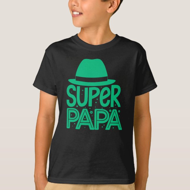 Super Papa, Superhero Dad  T-Shirt (Front)