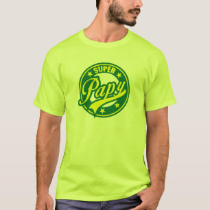 super_papy_vintage_circle_rond_logo_1801 T-Shirt