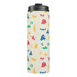 Super-Pets & Justice League Silhouette Pattern Thermal Tumbler