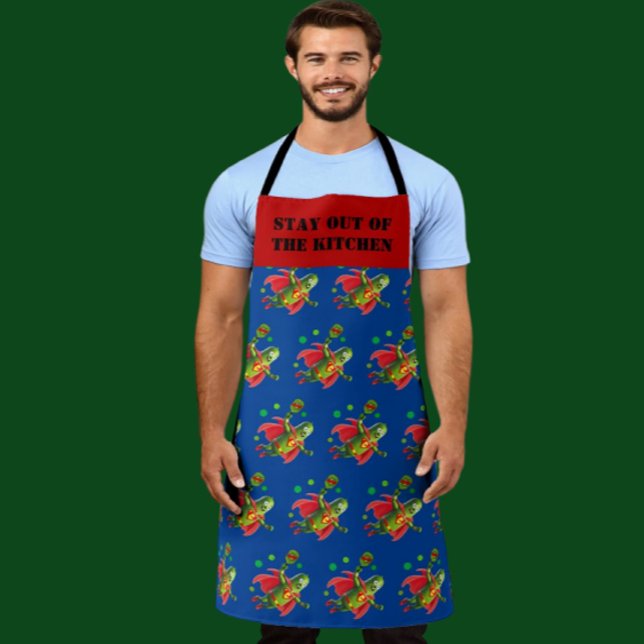 Super Pickleman Personalised  Apron (Dad says...keep out of the kitchen!)