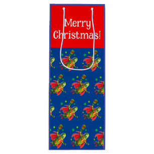 Super Pickleman Personalised Holiday Wine Gift Bag