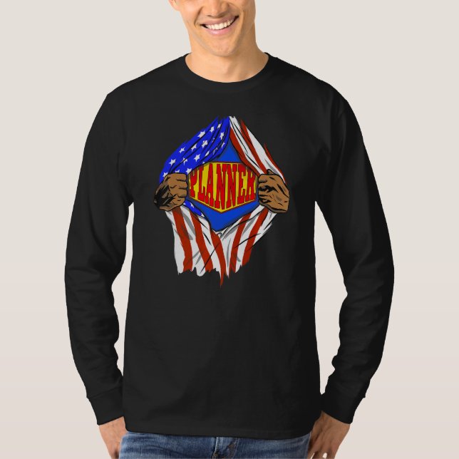 Super Planner Hero Job T-Shirt (Front)