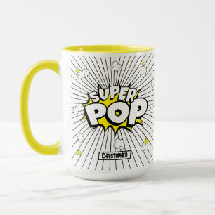 SUPER POP! Fun Superhero Personalised Pun Mug