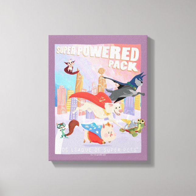 Super Powered Pack Metropolis Illustration Canvas Print (Front)