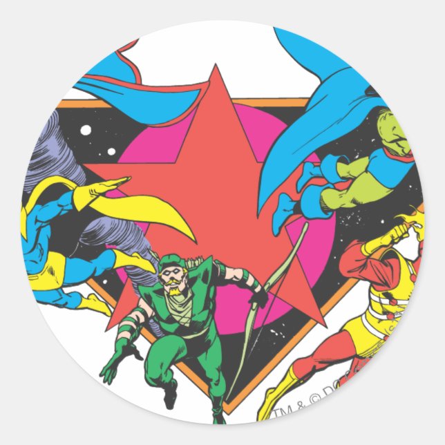 Super Powers™ Collection 16 Classic Round Sticker (Front)