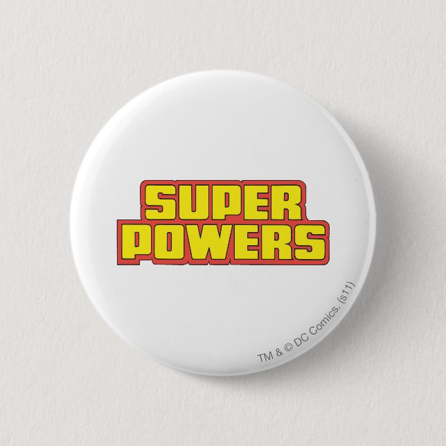 Super Powers™  Logo Yellow 6 Cm Round Badge (Front)