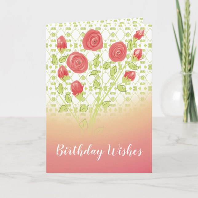 Super Pretty Birthday Greeting Card (Front)