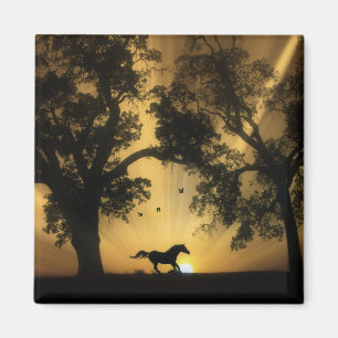 Super Pretty Galloping Free Horse Magnet