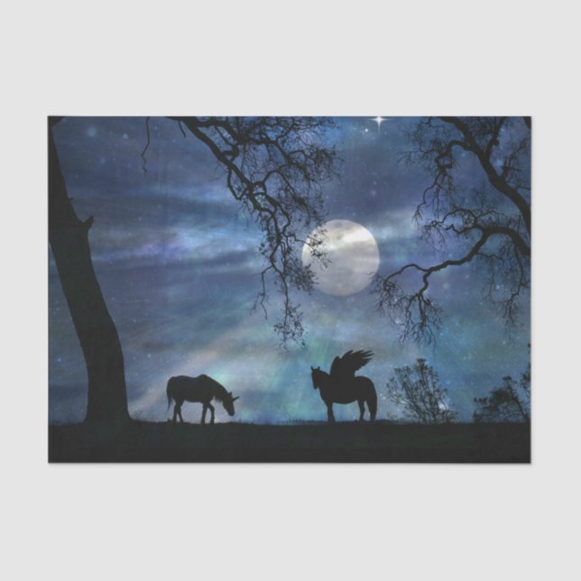 Super Pretty Unicorn and Pegasus Tissue Paper (Front)