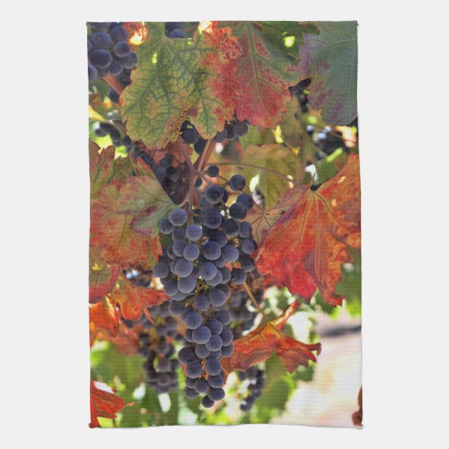 Super Pretty Wine Themed Kitchen Towel (Vertical)