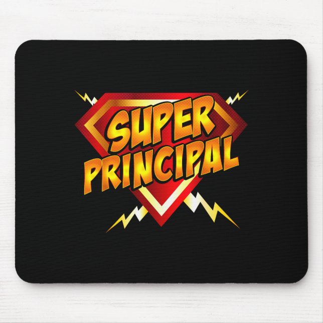 Super Principal Back To School Educational Superhe Mouse Pad (Front)